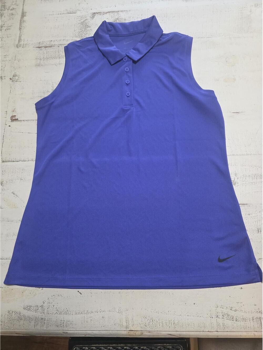 Nike Dri Fit Womens Tank Short Sleeve Purple Medium, Blue